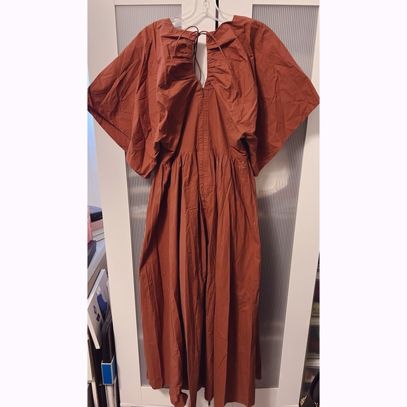 NWT Joslin Sakura Midi Earth Brown Dress in Organic Cotton - Picture 12 of 16